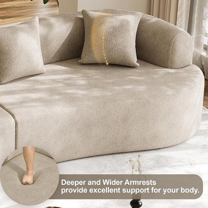131" Oversized Sectional Sofa for Living Room, Modern Luxury Plush Chenille - Image 7