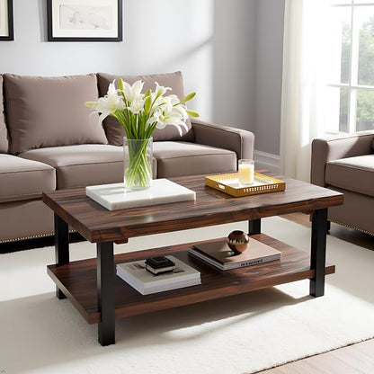 Alaterre Furniture Pomona Living Room 48 Inch Rectangular Solid Wood Coffee - Image 5