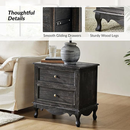 HULALA HOME Solid Wood End Table - Image 4