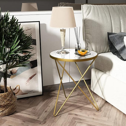 HLR Modern Round Side Table, End Table - Image 8