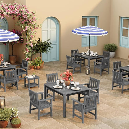 Stoog 3 Piece Patio Dining Sets, All-Weather Outdoor Chairs Set of 2 - Image 2
