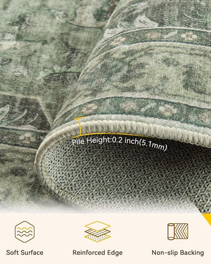 RELEANY Area Rugs 2'x9' Runner Rug Non Slip Washable - Image 3