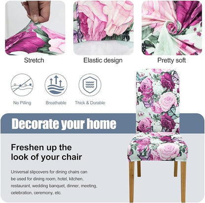 BIETYONE Stretch Dining Chair Covers Set of 2, Soft Removable Washable Kitchen - Image 3