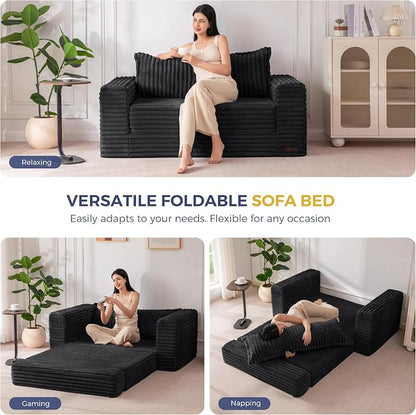 MAXYOYO Convertible Sofa Bed, 2 in 1 Folding Couch Bed - Image 4