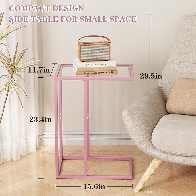 C Shaped End Table, Side End Tables - Image 3