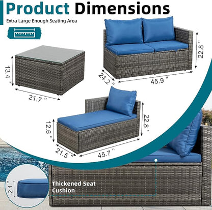 SUNLEI Small Outdoor Sofa Patio Furniture Set - Image 2