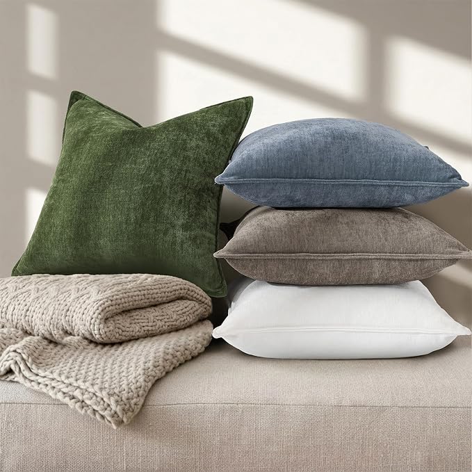 decorUhome Summer Couch Euro Sham Throw Pillow Covers 24x24 Set of 2, - Image 4