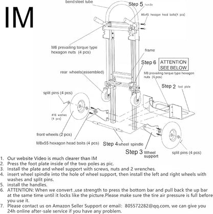 Silver Convertible Hand Truck Dolly Cart - Image 3