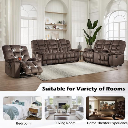 HAOMARKETS 2-Piece Recliner Sofa Set, Include Single Power Recliner Chair - Image 8