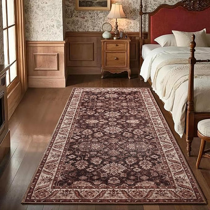 Washable Runner Rug, 2x6Ft Floral Runners by Rtizon