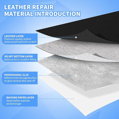 Kangshoon Leather Repair Patches, 17X79 Inch Self-Adhesive Leather Repair Tape - Image 3
