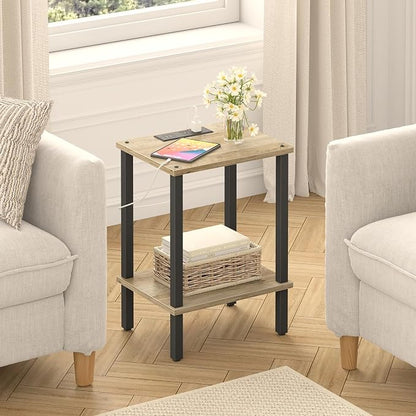TUTOTAK End Table with Charging Station, Small Side Table, Nightstand Bedside - Image 5