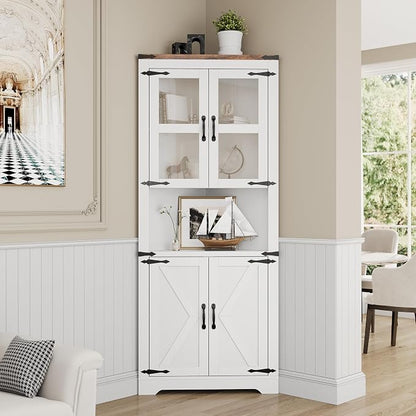 GarveeHome 67 in Tall Corner Storage Cabinet - Image 6