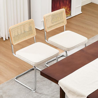 Zesthouse Natural Rattan Dining Chairs Set of 6, Mid Century Cane Dining Room - Image 7