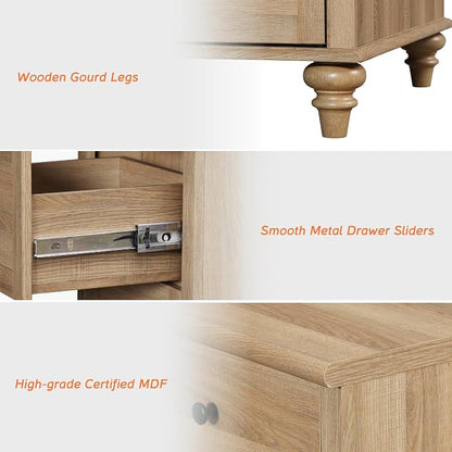 WAMPAT 8 Drawers Dresser for Bedroom, Farmhouse Dresser Chest of Drawers - Image 7