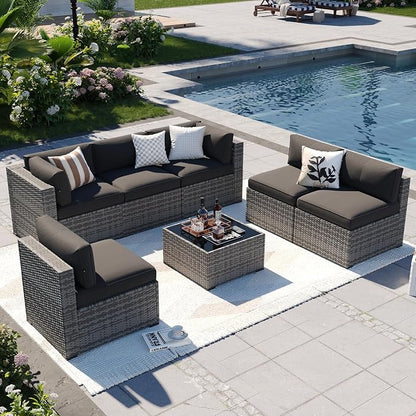 Aoxun Patio Furniture Sets, 7-Piece Outdoor Patio Furniture by Aoxun