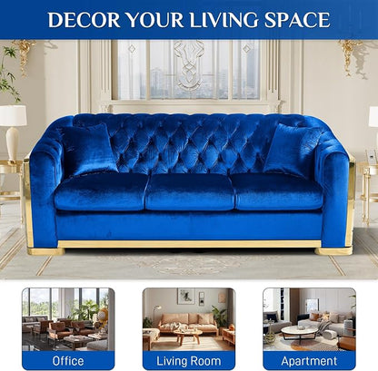 DAMAIFROM Mid Century Modern Chesterfield Sofa Couch, 5 Seat Tufted Sofas - Image 5