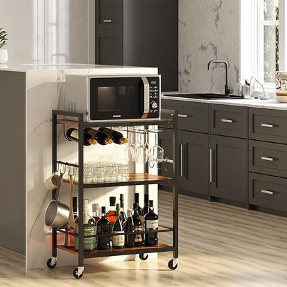 TUTOTAK Bar Cart, Serving Cart for Home, Microwave Cart, Drink Cart, Mobile - Image 2