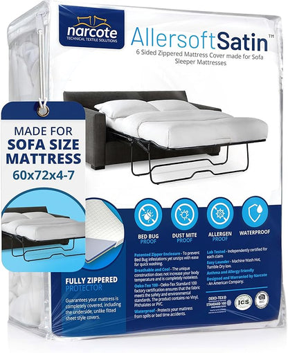 Allersoft| Queen Sleeper Sofa Mattress Cover by Allersoft