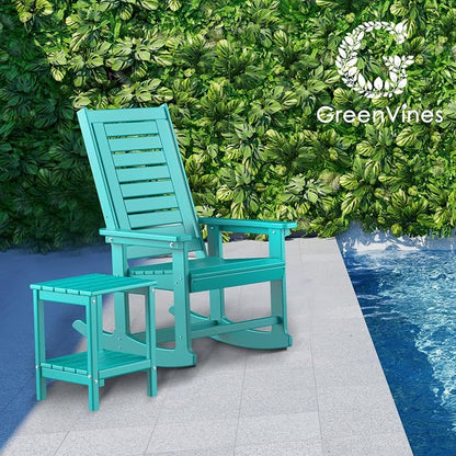 GREENVINES Outdoor Rocking Chairs | Set of 4 | Porch Rocker | HDPE Plastic | - Image 2