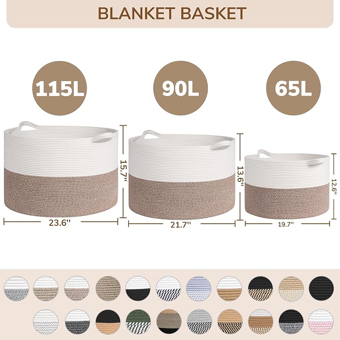 INDRESSME 115L Extra Large Storage Baskets - Image 7