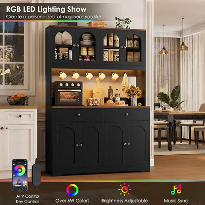 HIFIT 71" LED Kitchen Pantry Cabinet - Image 3