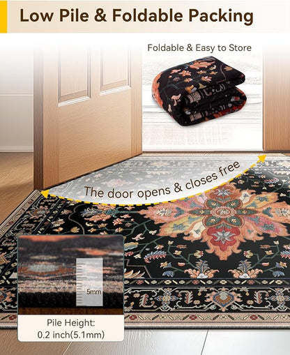 RELEANY Area Rugs 3'x6' Runner Rug Non Slip Washable - Image 6