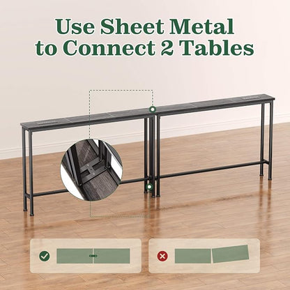 SUPERJARE 78.8 Inch Narrow Console Table - Image 8