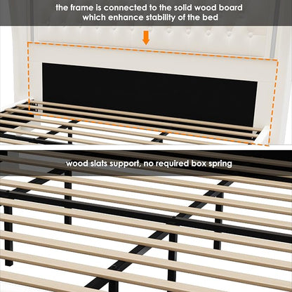 King Bed Frame 55" Tall Headboard - Image 8