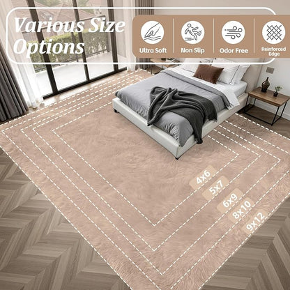 8x10 Area Rugs for Living Room Bedroom: Ultra Soft Fluffy Shag Rug Upgrade - Image 9