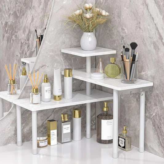 JayRex Bathroom Organizer Countertop Corner Shelf, 3 Tier Moveable Organizer by JayRex