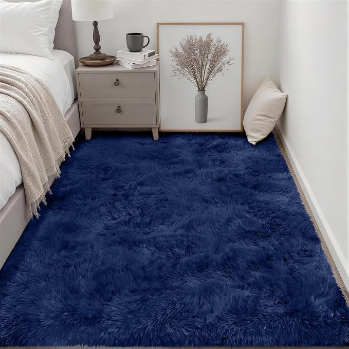 Fluffy 5x7 Area Rugs for Living Room Bedroom: Ultra Soft Shag Rug Non-Slip - Image 3