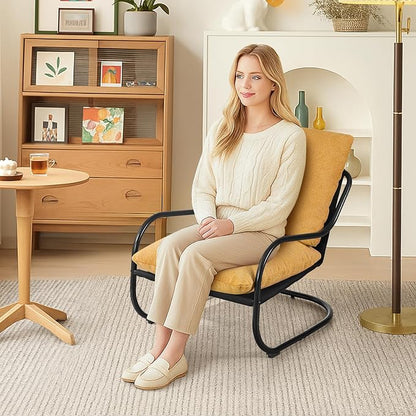 Peace nest Modern Accent Chair, Soft Upholstered Armchair - Image 7