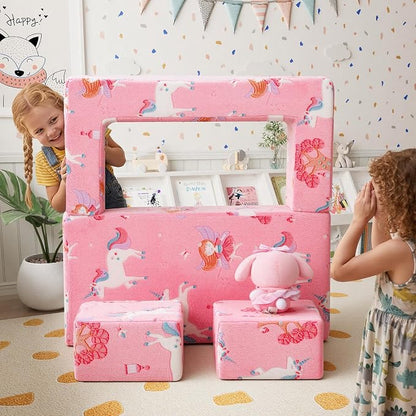 MeMoreCool Modular Kids Couch, Glow Play Toddler Couch - Image 2