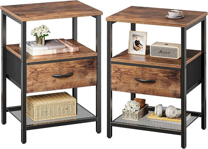 Huuger Nightstand Set of 2, Night Stand by Huuger