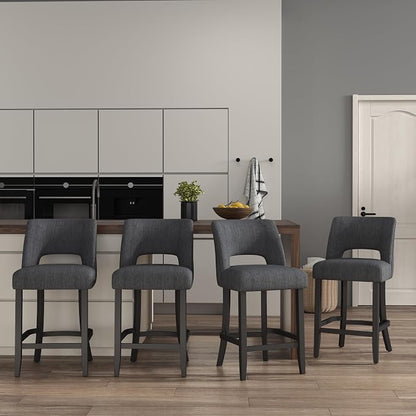 VKNOW Bar Stools Set of 4, Modern Counter Stools - Image 3