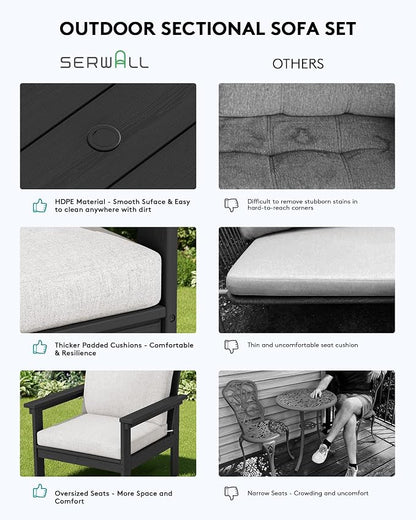 SERWALL HDPE Patio Furniture Set - Image 8