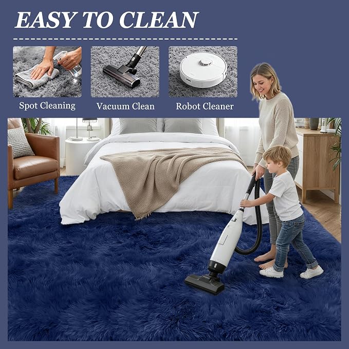 Fluffy 4x6 Area Rugs for Living Room Bedroom: Ultra Soft Shag Rug Non-Slip - Image 8