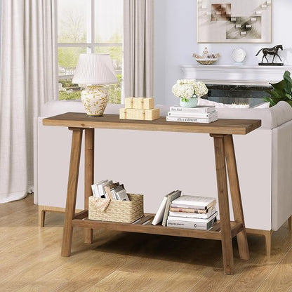 HOKYHOKY Reclaimed Solid Wood Console Table, 43.3" Farmhouse Entryway Table - Image 6
