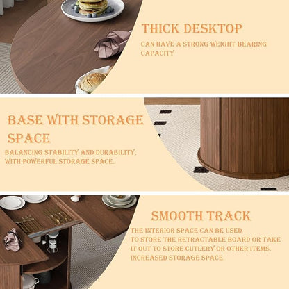 Wildhome Extendable Round Dining Table - Image 8