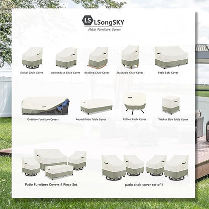 Outdoor 2-Seater Loveseat Cover, Patio Sofa Covers Fits up to 58W x 32.5D x 31H - Image 2