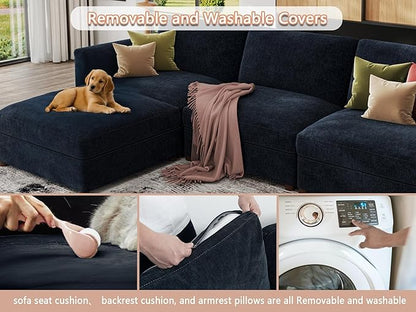 EASE MOOSE Oversized Sectional Modular Sofa, Large L Sectional Couch Wide Deep - Image 7
