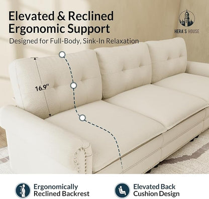 HERA'S HOUSE 3 Pieces Modular Sectional Sofa Sets, Oversized Couch Set - Image 8