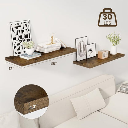 Dreamland 36" Floating Shelves for Wall, Wall-Mounted Shelves for Bedroom - Image 4