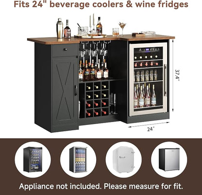 72" U-Shape Liquor Cabinet - Image 4