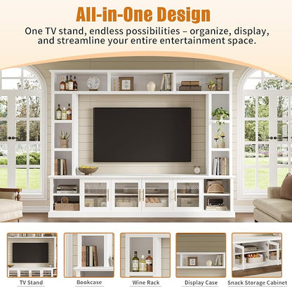 Merax 95" Entertainment Center for TVs up to 80", All-in-One TV Stand - Image 4