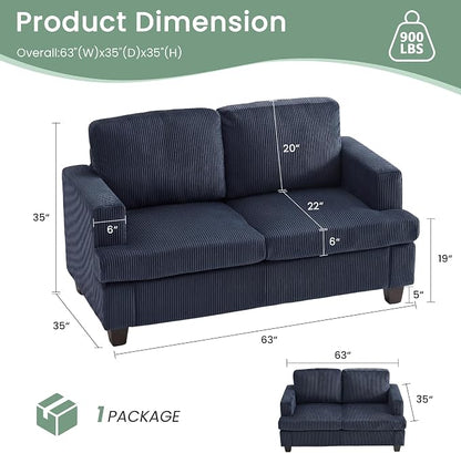 YOUDENOVA Sofa, 3 Piece Set Comfy Sofa, Loveseat & 2 3-Seater Couch - Image 2