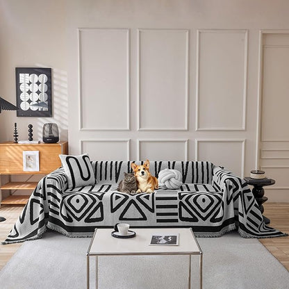 VClife Bohemian Couch Covers for Dog, Minimalism Checkered Sofa Furniture by VCLIFE