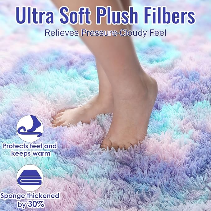 PAGISOFE Soft Purple Rainbow Rugs - Image 4