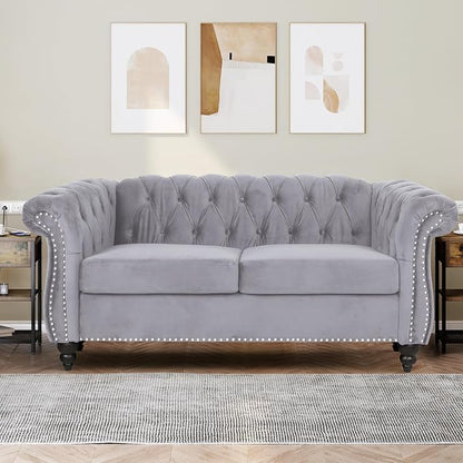 QHITTY 2 Piece Living Room Set, Sectional Chesterfield Sofa Chair Contemporary - Image 9